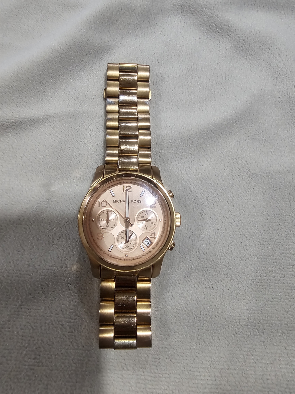 Michael Kors Rose Gold-Tone Chronograph Bracelet Watch